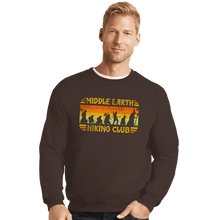 Load image into Gallery viewer, Secret_Shirts Crewneck Sweater, Unisex / Small / Dark Chocolate Hiking Club