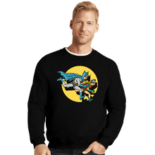 Load image into Gallery viewer, Daily_Deal_Shirts Crewneck Sweater, Unisex / Small / Black The Adventures Of The Night Knights