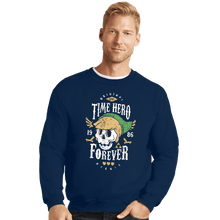 Load image into Gallery viewer, Shirts Crewneck Sweater, Unisex / Small / Navy Time Hero Forever