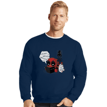 Load image into Gallery viewer, Shirts Crewneck Sweater, Unisex / Small / Navy Death Merc
