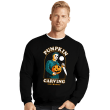 Load image into Gallery viewer, Secret_Shirts Crewneck Sweater, Unisex / Small / Black Halloween Carving