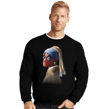 Load image into Gallery viewer, Shirts Crewneck Sweater, Unisex / Small / Black Hero With A Pearl Earring