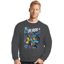 Load image into Gallery viewer, Shirts Crewneck Sweater, Unisex / Small / Charcoal Wolverine VS Slash