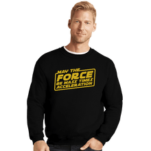 Load image into Gallery viewer, Daily_Deal_Shirts Crewneck Sweater, Unisex / Small / Black Mass Times Acceleration