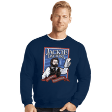 Load image into Gallery viewer, Shirts Crewneck Sweater, Unisex / Small / Navy Jackie Daytona - Regular Human Bartender