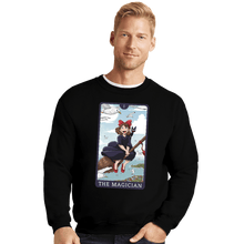 Load image into Gallery viewer, Daily_Deal_Shirts Crewneck Sweater, Unisex / Small / Black Tarot Ghibli The Magician