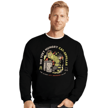 Load image into Gallery viewer, Secret_Shirts Crewneck Sweater, Unisex / Small / Black A Very Hungry Cat-Erpillar