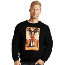 Load image into Gallery viewer, Daily_Deal_Shirts Crewneck Sweater, Unisex / Small / Black Tarot Squid Game Death