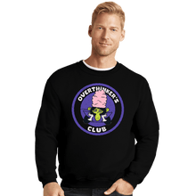 Load image into Gallery viewer, Secret_Shirts Crewneck Sweater, Unisex / Small / Black Over Thinker's Thinking Club