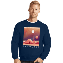 Load image into Gallery viewer, Shirts Crewneck Sweater, Unisex / Small / Navy Visit Tatooine