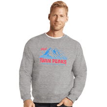 Load image into Gallery viewer, Shirts Crewneck Sweater, Unisex / Small / Sports Grey Visit Twin Peaks
