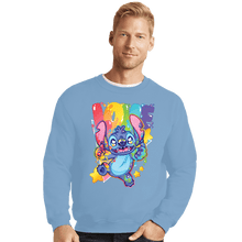 Load image into Gallery viewer, Secret_Shirts Crewneck Sweater, Unisex / Small / Powder Blue Alien Love