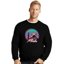 Load image into Gallery viewer, Shirts Crewneck Sweater, Unisex / Small / Black Mordor Wave