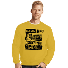 Load image into Gallery viewer, Daily_Deal_Shirts Crewneck Sweater, Unisex / Small / Gold Save Empire Records!