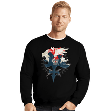 Load image into Gallery viewer, Shirts Crewneck Sweater, Unisex / Small / Black Gunblades and Angels