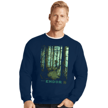 Load image into Gallery viewer, Shirts Crewneck Sweater, Unisex / Small / Navy Visit Endor