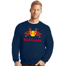 Load image into Gallery viewer, Daily_Deal_Shirts Crewneck Sweater, Unisex / Small / Navy Red Coyote