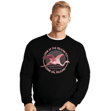 Load image into Gallery viewer, Shirts Crewneck Sweater, Unisex / Small / Black Fly Pelican