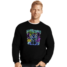Load image into Gallery viewer, Daily_Deal_Shirts Crewneck Sweater, Unisex / Small / Black Stitch Neon
