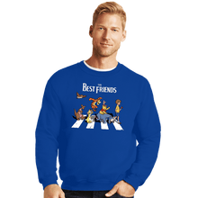 Load image into Gallery viewer, Daily_Deal_Shirts Crewneck Sweater, Unisex / Small / Royal Blue The Best Friends Road