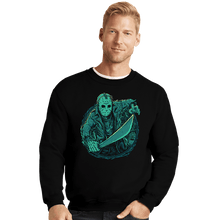Load image into Gallery viewer, Daily_Deal_Shirts Crewneck Sweater, Unisex / Small / Black The Crystal Lake Slasher