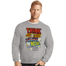 Load image into Gallery viewer, Daily_Deal_Shirts Crewneck Sweater, Unisex / Small / Sports Grey Just Cause A Guy Reads Comics
