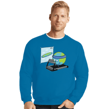 Load image into Gallery viewer, Shirts Crewneck Sweater, Unisex / Small / Sapphire Round Earth