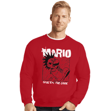 Load image into Gallery viewer, Shirts Crewneck Sweater, Unisex / Small / Red Give 'Em The Shoe