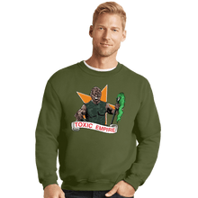 Load image into Gallery viewer, Secret_Shirts Crewneck Sweater, Unisex / Small / Military Green Toxic Empire