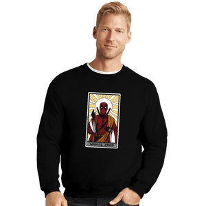 Daily_Deal_Shirts Crewneck Sweater, Unisex / Small / Black Marvel Jesus