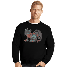 Load image into Gallery viewer, Shirts Crewneck Sweater, Unisex / Small / Black Dragon Cuties