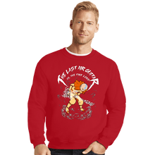 Load image into Gallery viewer, Daily_Deal_Shirts Crewneck Sweater, Unisex / Small / Red The Last Air Guitar