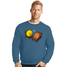 Load image into Gallery viewer, Shirts Crewneck Sweater, Unisex / Small / Indigo Blue Psych-Man