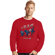 Load image into Gallery viewer, Secret_Shirts Crewneck Sweater, Unisex / Small / Red Captain Shoryuken!
