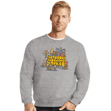 Load image into Gallery viewer, Daily_Deal_Shirts Crewneck Sweater, Unisex / Small / Sports Grey Saturday Mornings Rocked!