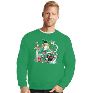 Shirts Crewneck Sweater, Unisex / Small / Irish Green Low Health