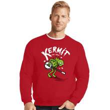 Load image into Gallery viewer, Shirts Crewneck Sweater, Unisex / Small / Red Banjoist Frog