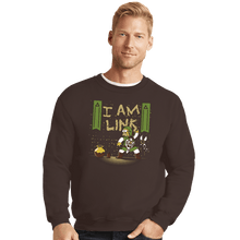 Load image into Gallery viewer, Shirts Crewneck Sweater, Unisex / Small / Dark Chocolate I Am Link