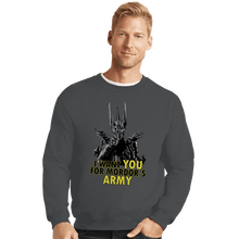 Load image into Gallery viewer, Shirts Crewneck Sweater, Unisex / Small / Charcoal Mordor's Army