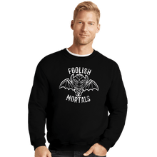 Load image into Gallery viewer, Sold_Out_Shirts Crewneck Sweater, Unisex / Small / Black Foolish Mortals