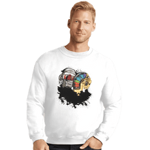 Load image into Gallery viewer, Shirts Crewneck Sweater, Unisex / Small / White Robot Touch