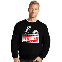 Load image into Gallery viewer, Daily_Deal_Shirts Crewneck Sweater, Unisex / Small / Black Betrayal Warning
