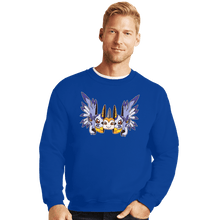 Load image into Gallery viewer, Daily_Deal_Shirts Crewneck Sweater, Unisex / Small / Royal Blue Digital Friendship