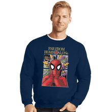 Load image into Gallery viewer, Shirts Crewneck Sweater, Unisex / Small / Navy Far From Home Alone