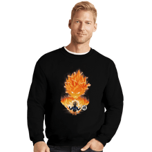 Load image into Gallery viewer, Shirts Crewneck Sweater, Unisex / Small / Black The Angry Super Saiyan