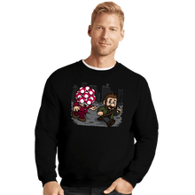 Load image into Gallery viewer, Daily_Deal_Shirts Crewneck Sweater, Unisex / Small / Black Evil Mushroom!
