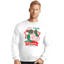 Load image into Gallery viewer, Secret_Shirts Crewneck Sweater, Unisex / Small / White Mikey's Pizzeria