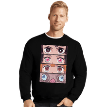 Load image into Gallery viewer, Shirts Crewneck Sweater, Unisex / Small / Black Demon Eyes