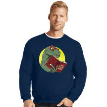 Load image into Gallery viewer, Shirts Crewneck Sweater, Unisex / Small / Navy Mmmm Clever Girl