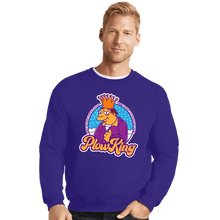 Load image into Gallery viewer, Secret_Shirts Crewneck Sweater, Unisex / Small / Violet The King Of Snow